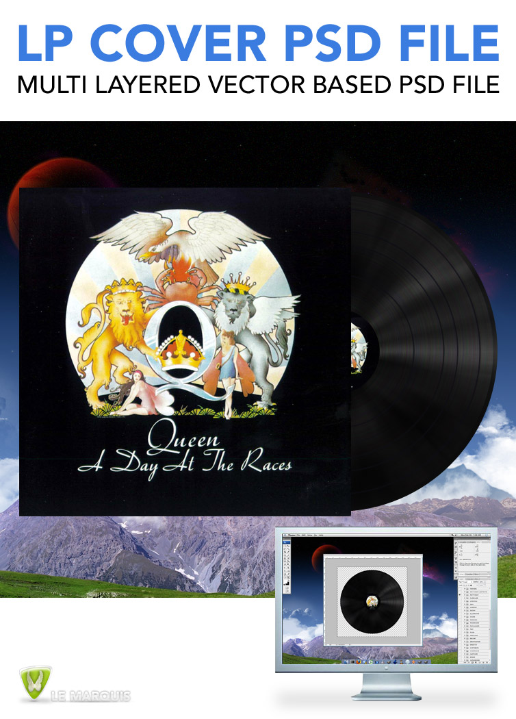 LP COVER photoshop file by LeMarquis