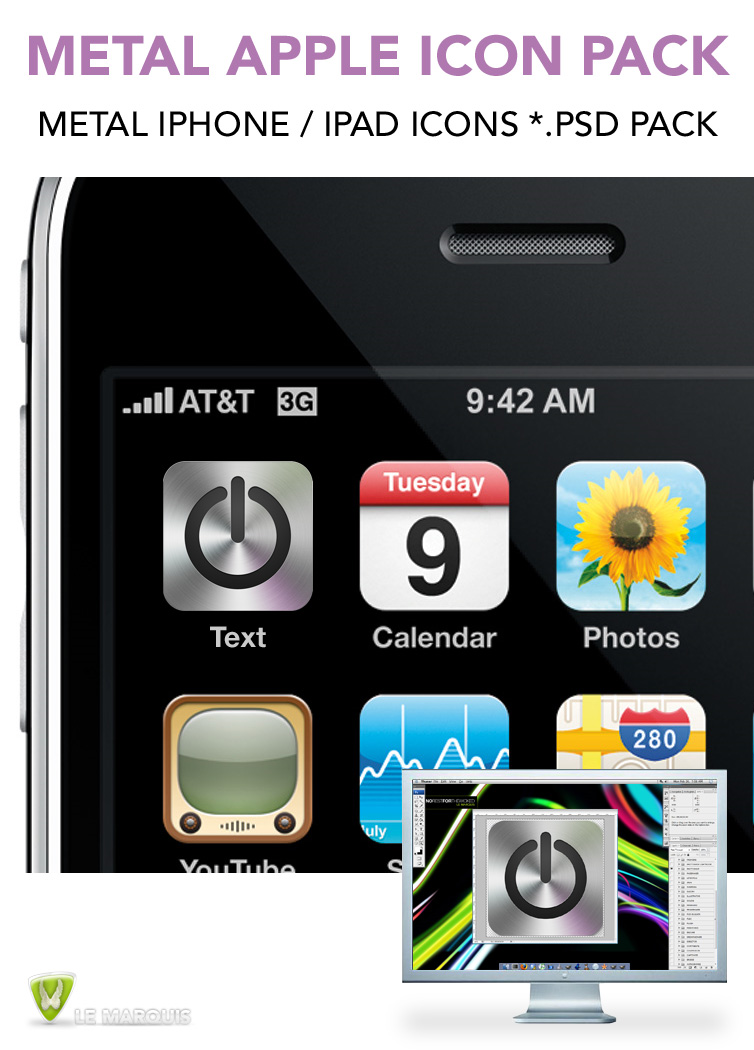 iPhone, Ipad Metal Icon by LeMarquis