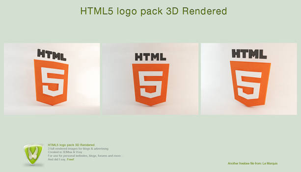 3D HTML5 Logo