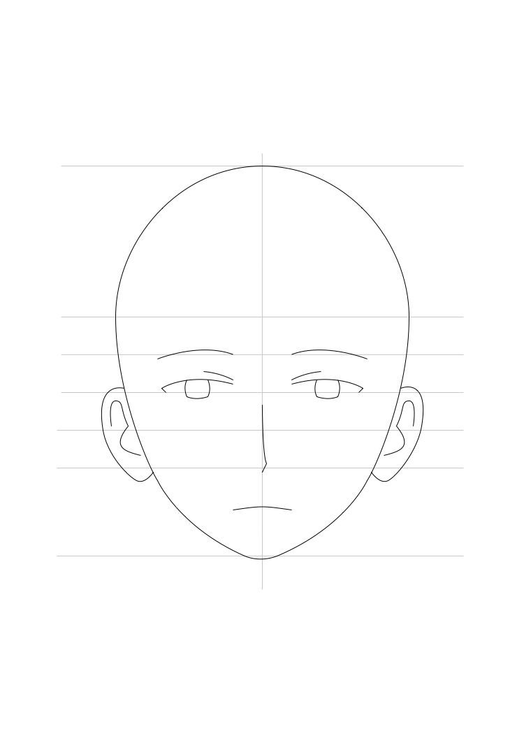 Manga Template - Male Face Front by Art-Land-Squid on DeviantArt