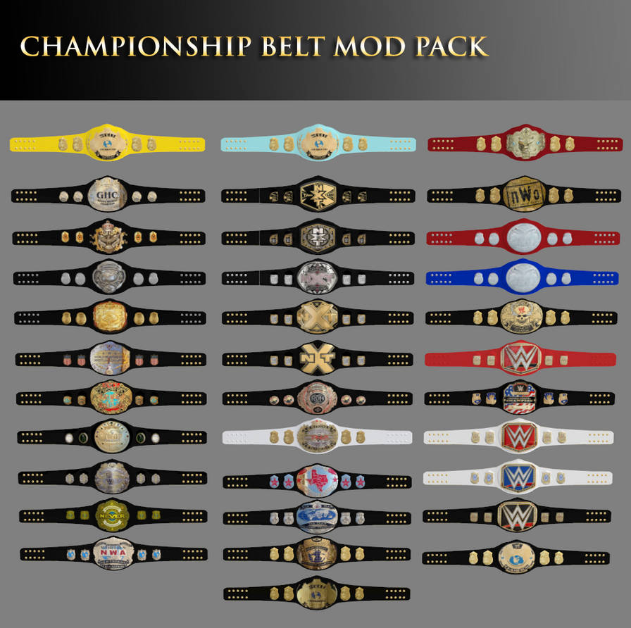 Championship Belt Mod Pack by XXXNaut on DeviantArt
