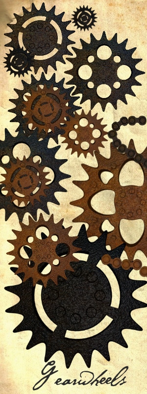 rusty gearwheels stock