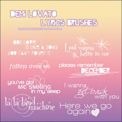 Demi Lovato Lyrics Brushes