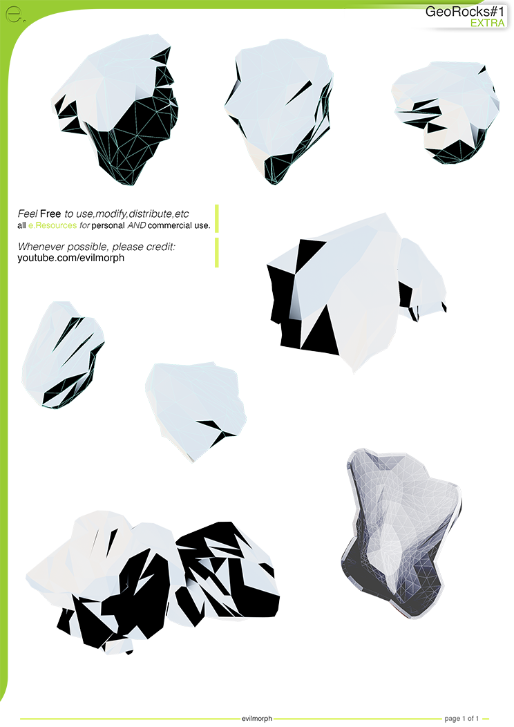 (Royalty-Free) 3D Renders - Geometric Rocks EXTRA by eResources on ...