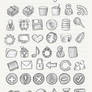 49 hand-drawing icons set