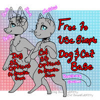 Free to Use Cat and Dog Base !NOW INCLUSED PSD!