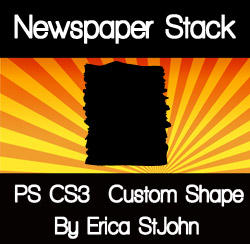 Newspaper Stack PS CS3 Shape