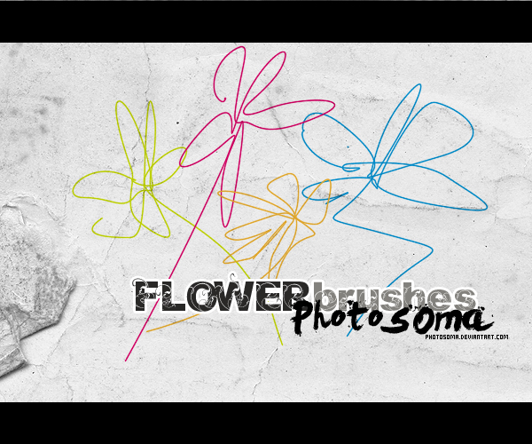 4 flower brushes