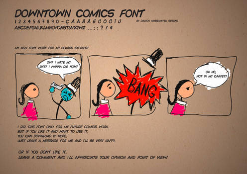 Downtown Comics font work