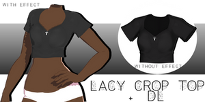 [ftu+dl] Lacy Crop Tee