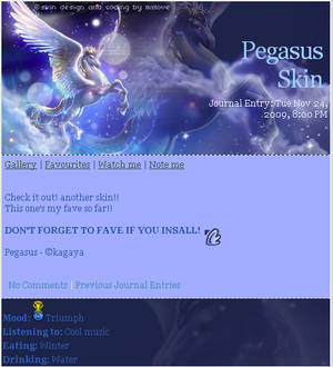 Pegasus Night Journal Skin