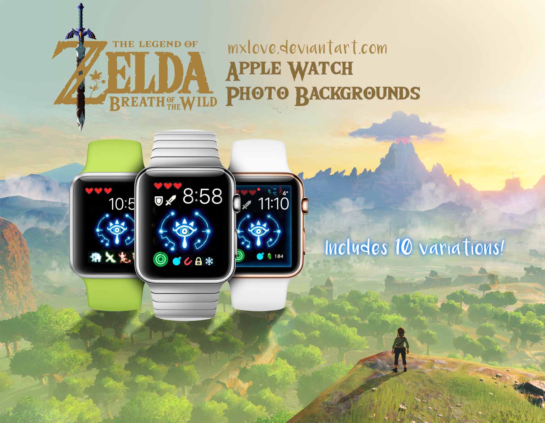 Breath of the Wild Apple Watch Backgrounds x10