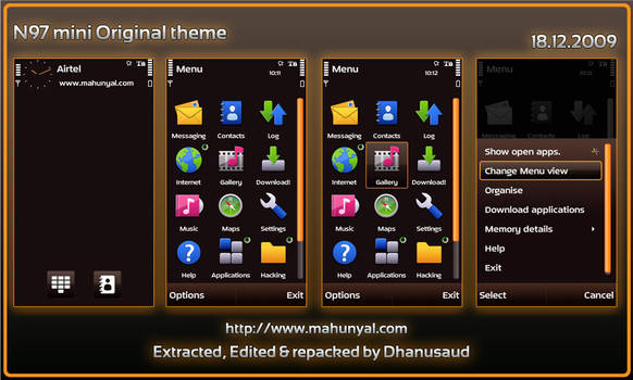 N97 Mini Original Brown theme