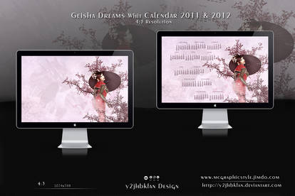 Set Geisha Wallpaper_Calendar