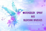 Watercolor brushes for creative arts