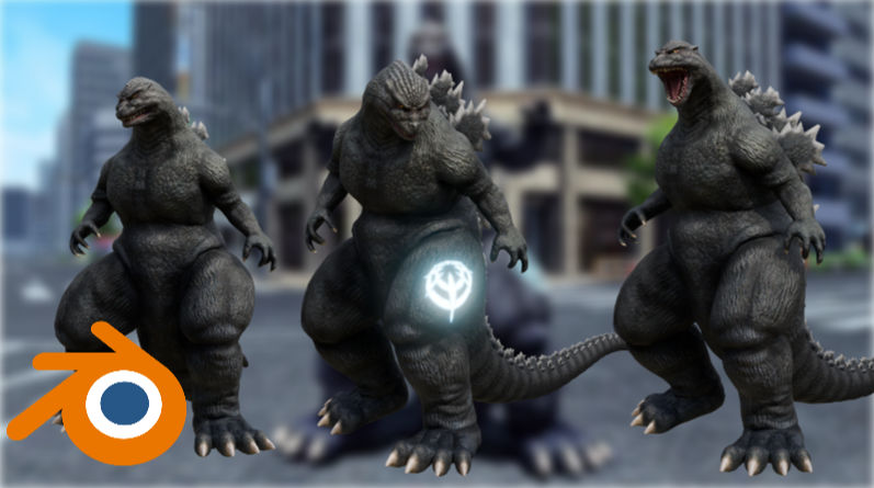 Godzilla PSO2 Blender model download by uhjububu on DeviantArt