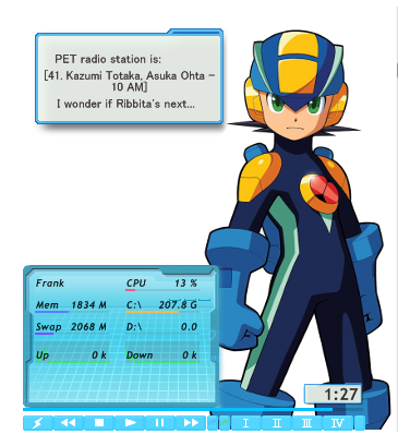 MegaMan EXE Rainmeter Skin