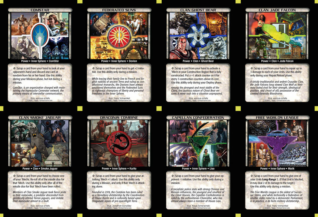 Battletech CCG (official cards converted) by Odanan on DeviantArt