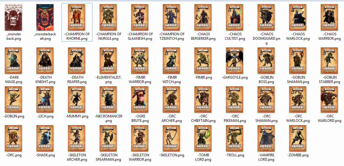HeroQuest My monster cards in individual files by Odanan on DeviantArt