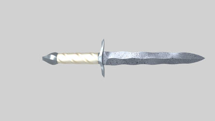 Damascus Steel Flamberg Dagger 17 Animation