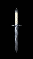 Damascus Steel Flamberg Dagger 18 Animation