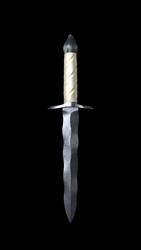 Damascus Steel Flamberg Dagger 18 Animation