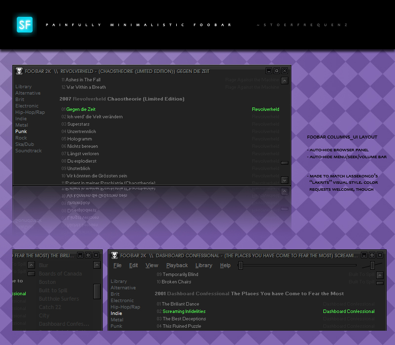 painfully minimalistic foobar by stoerfrequenz on DeviantArt