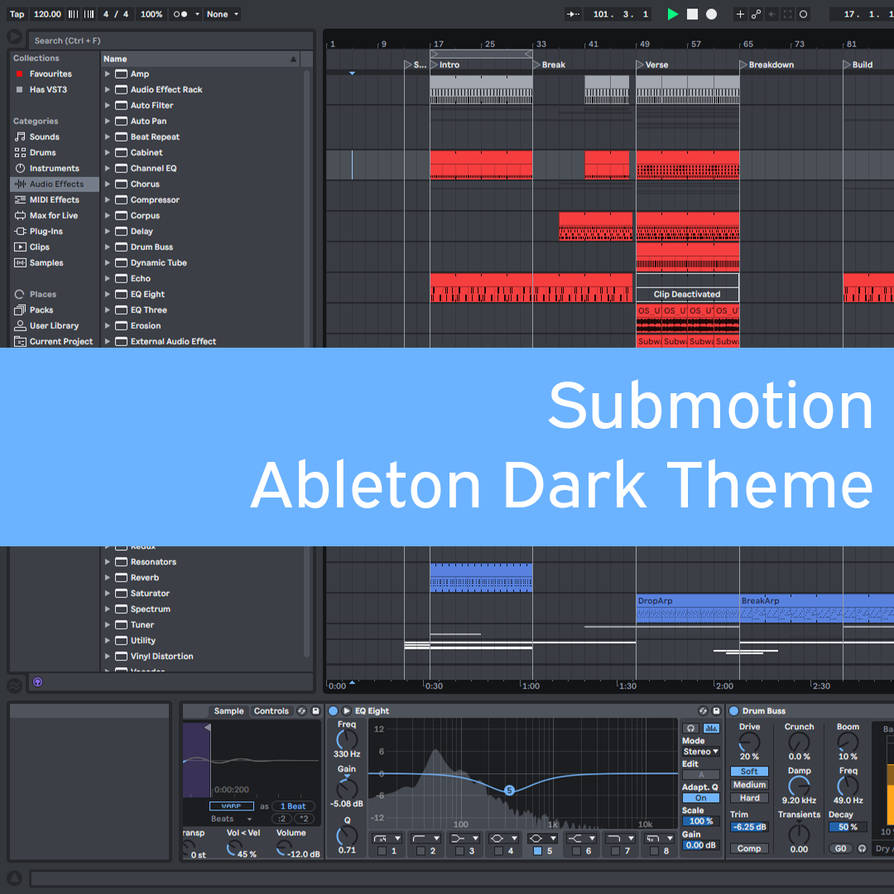 Ableton Live 10 Submotion Dark Theme by SpookieWookie on DeviantArt