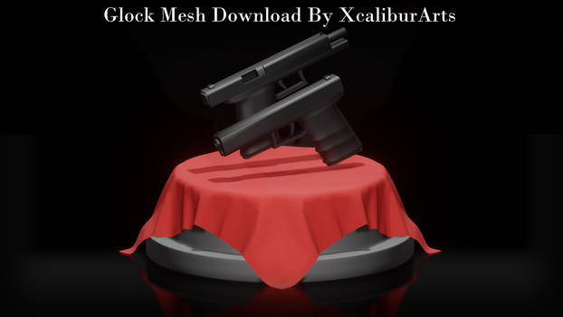 3D/MMD Glock Gun Mesh Download