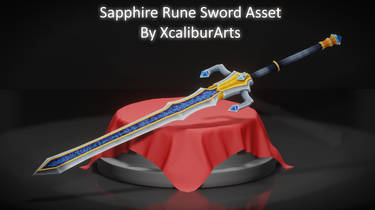 3D/MMD Sapphire Rune Sword Asset Download