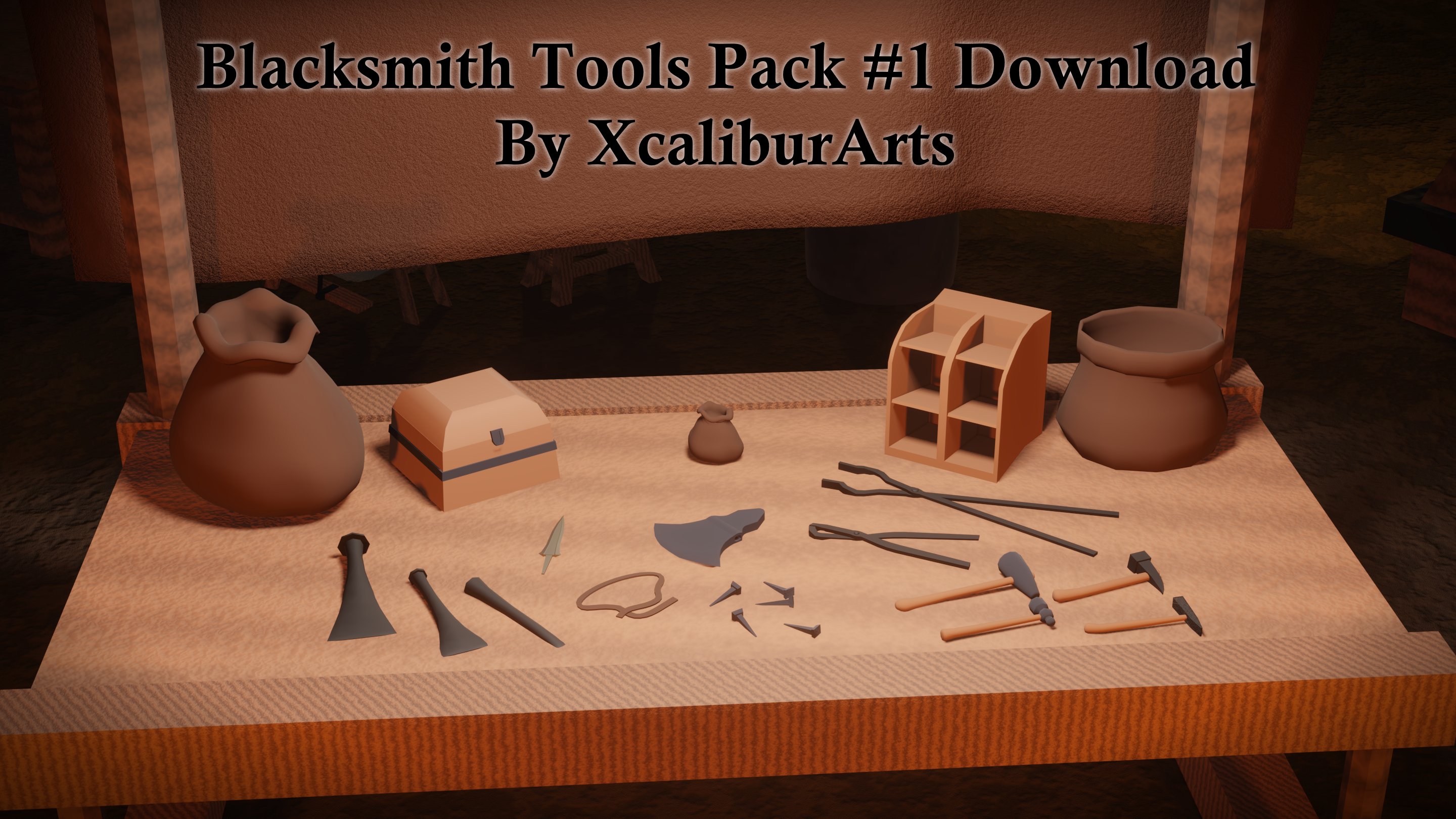 3D/MMD Blacksmith Tools Pack #1 Download