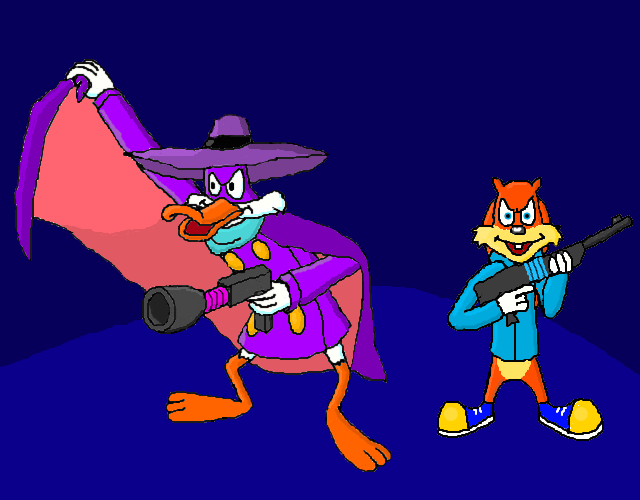 Darkwing Duck and Conker Squirrel