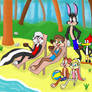 Scamp and friends on beach