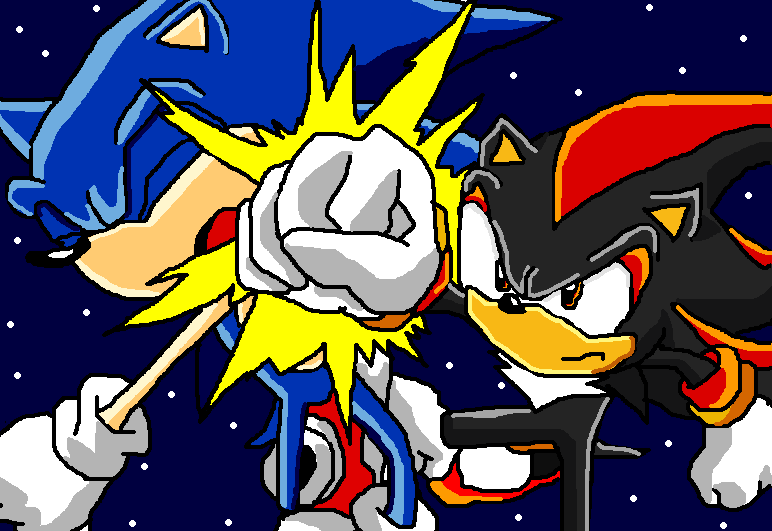 sonic vs shadow flash