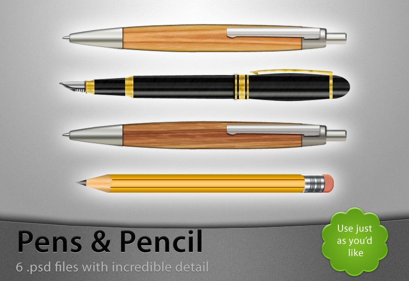 Pens and Pencil - Free .PSDs