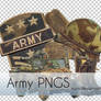 6 Vintage Army PNG's