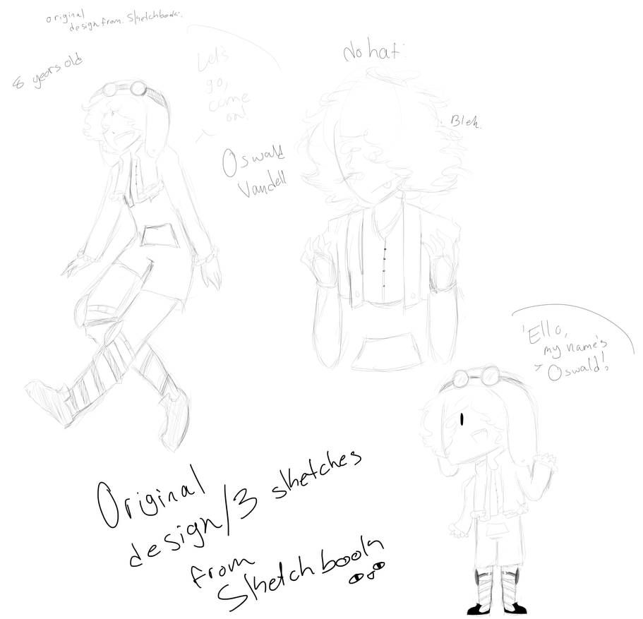 Original Oswald design and sketches by CrummyJuncture on DeviantArt