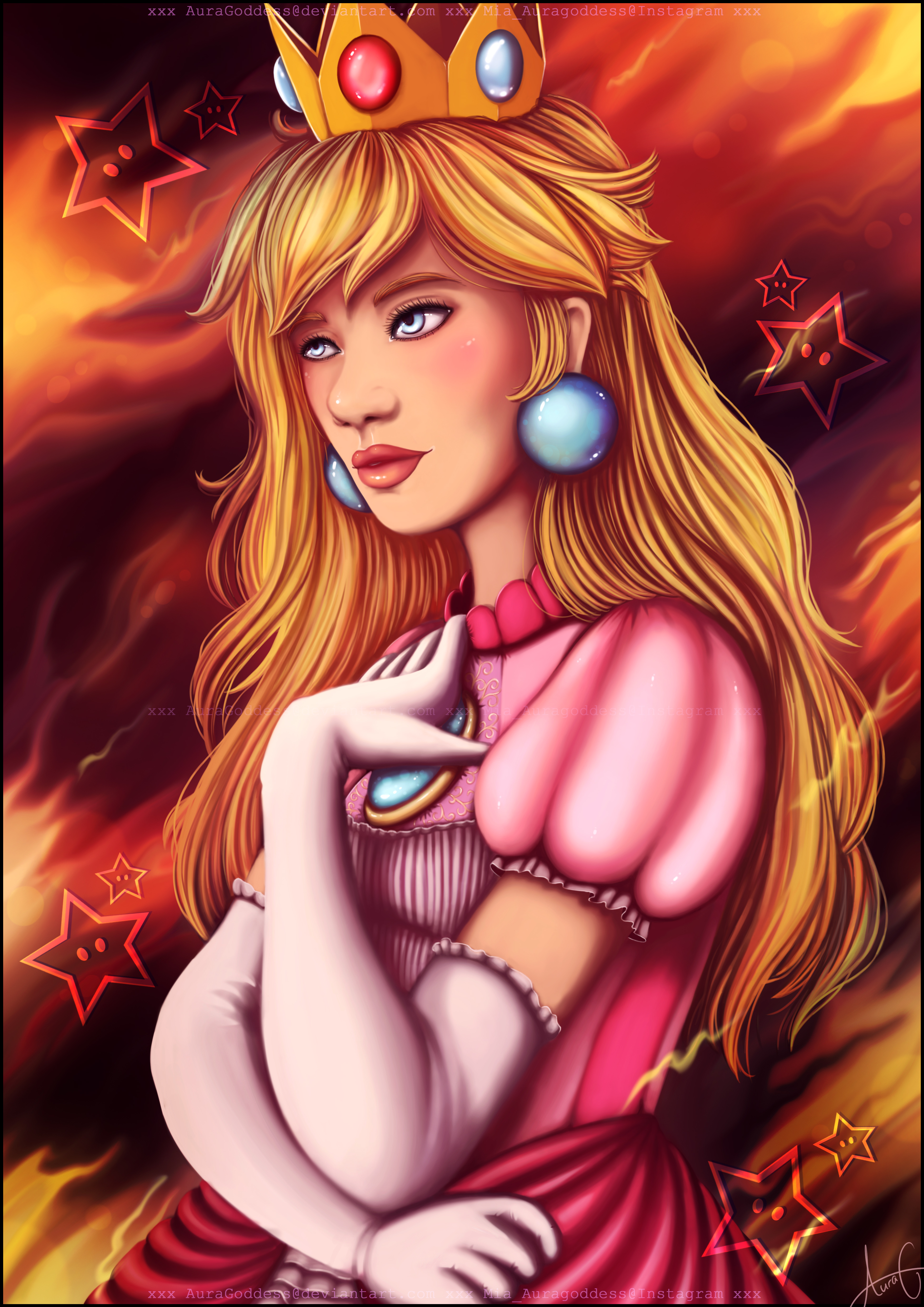 Princess Peach - Super Mario Fanart by AuraGoddess on DeviantArt