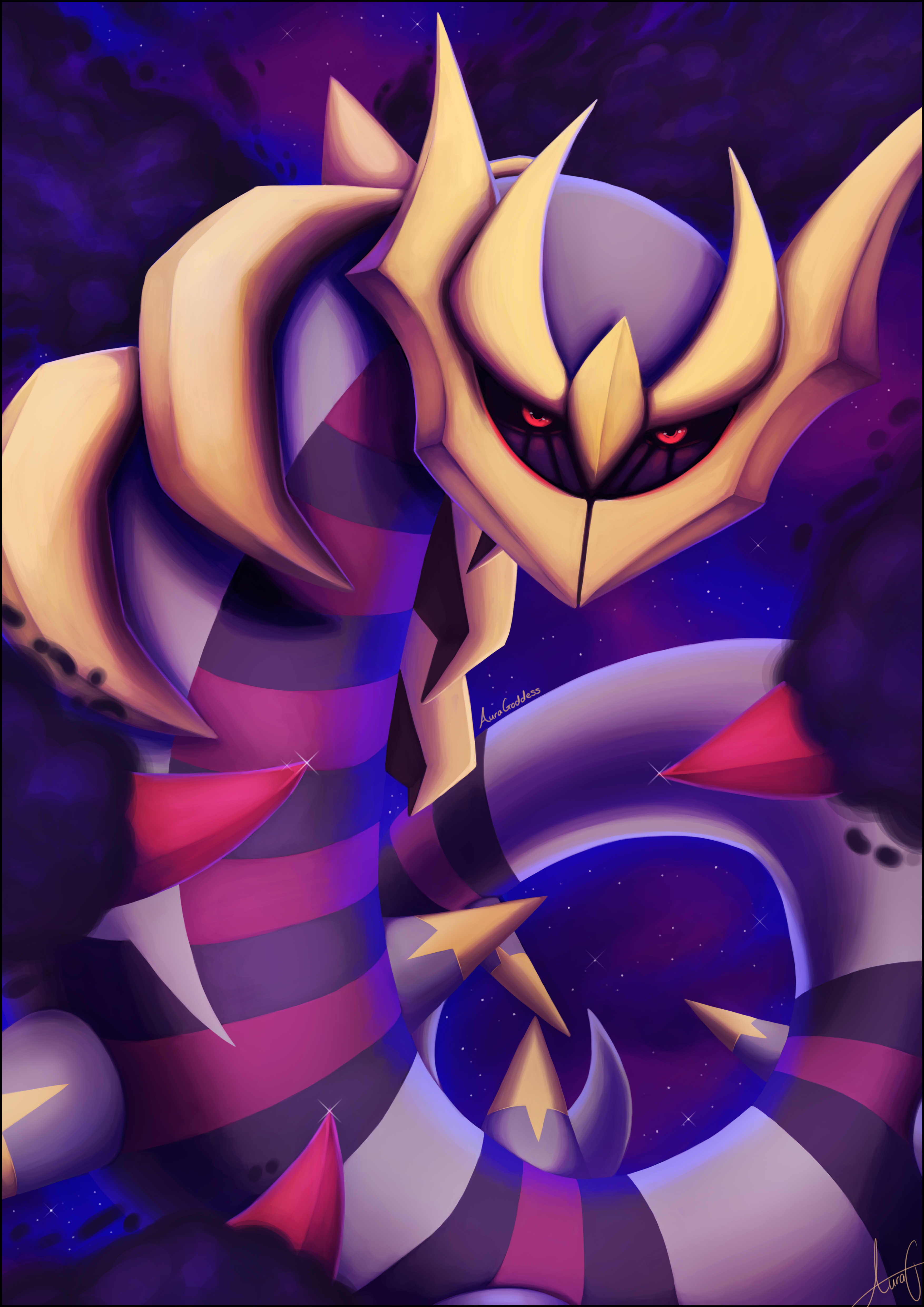 Shiny Giratina redrawn