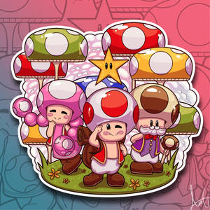 Toads Sticker - Super Mario movie fanart