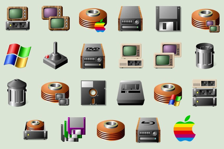 Retro Computer Icons (PC and Mac) by CitizenJustin on DeviantArt