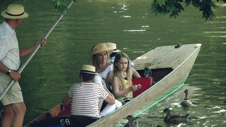 Punting on the Cherwell, Oxford.