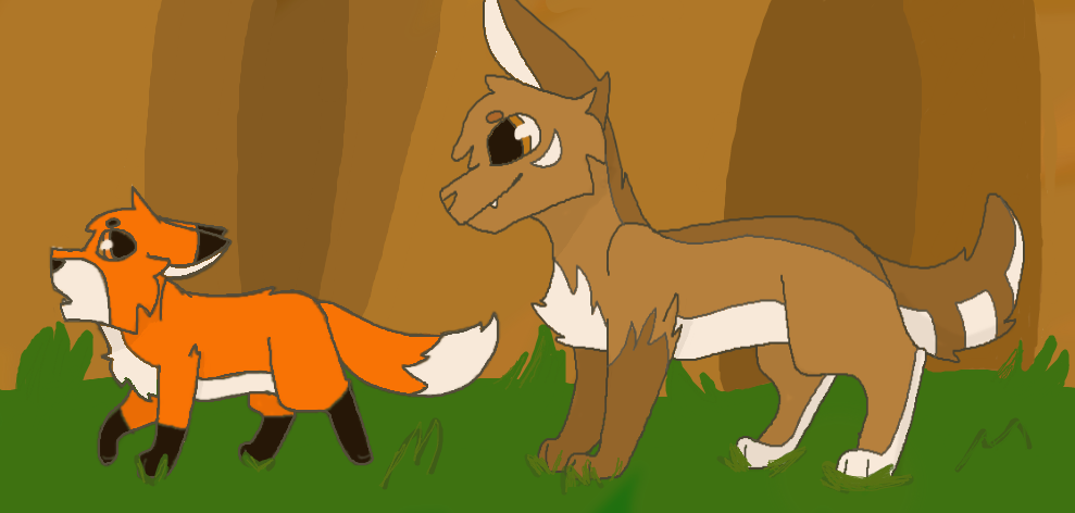 The Fox and The Wolf by JustJayDoodling on DeviantArt