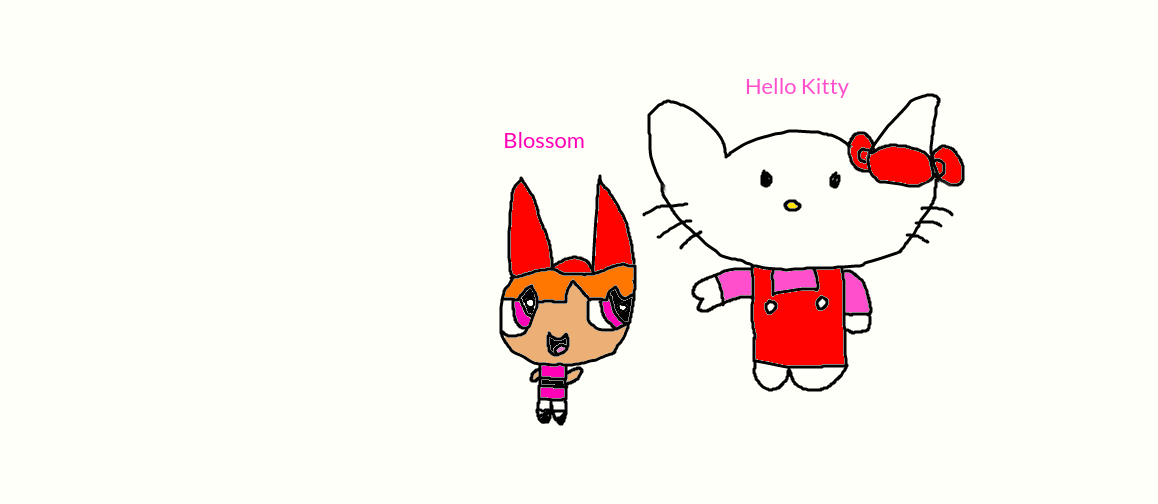 Hello Kitty and Blossom by jrg2004 on DeviantArt