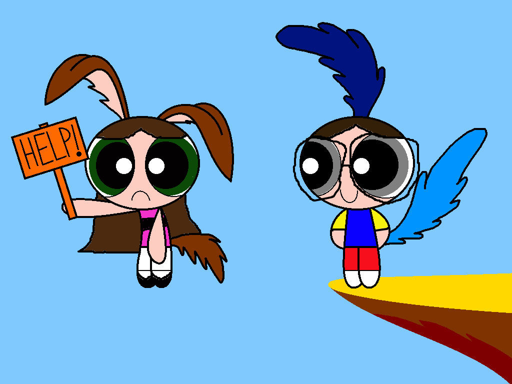 Coyote Jansyn and Roadrunner Michael on a cliff by jrg2004 on DeviantArt