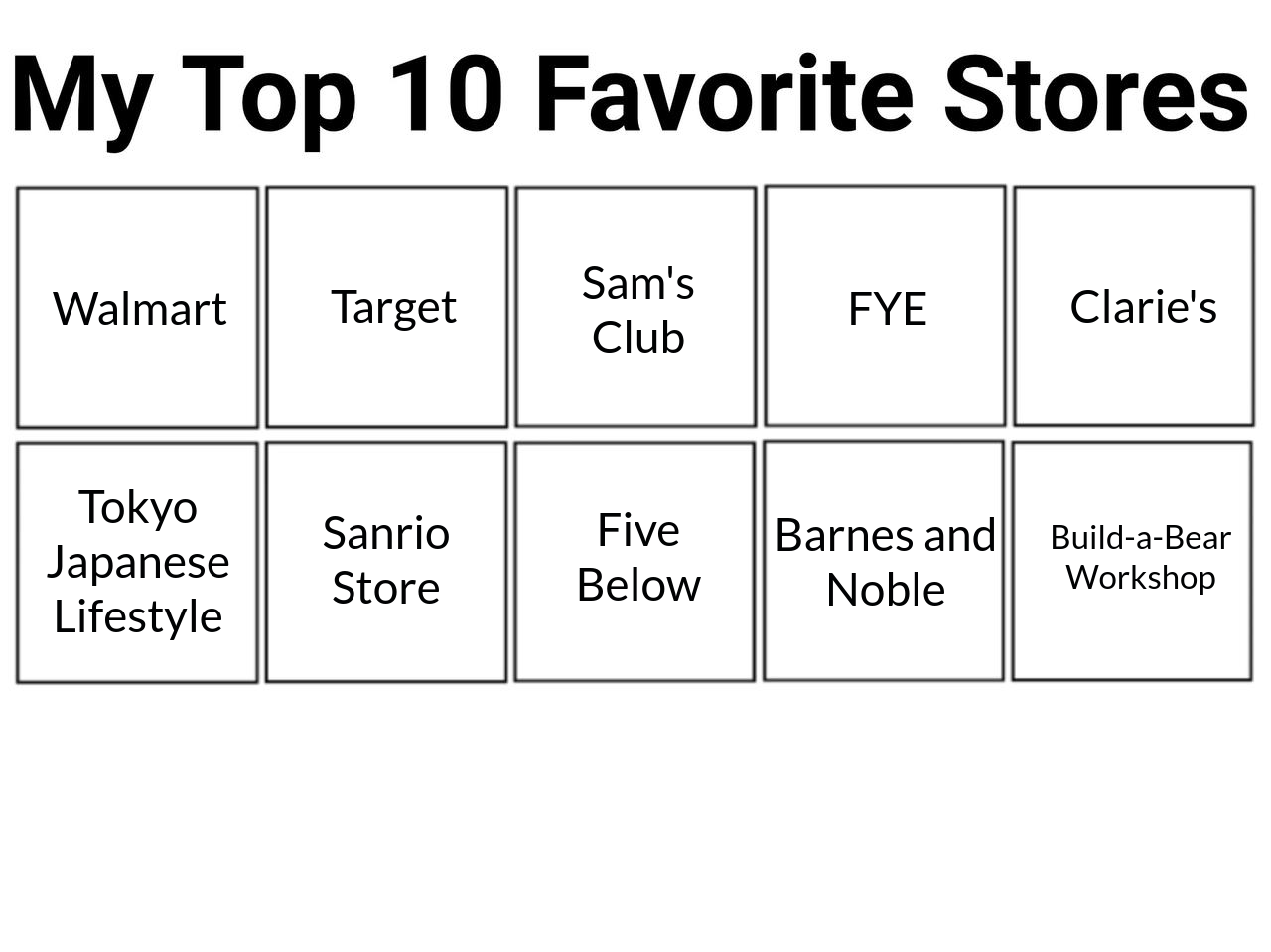 My Top 10 Favorite Stores by jrg2004 on DeviantArt