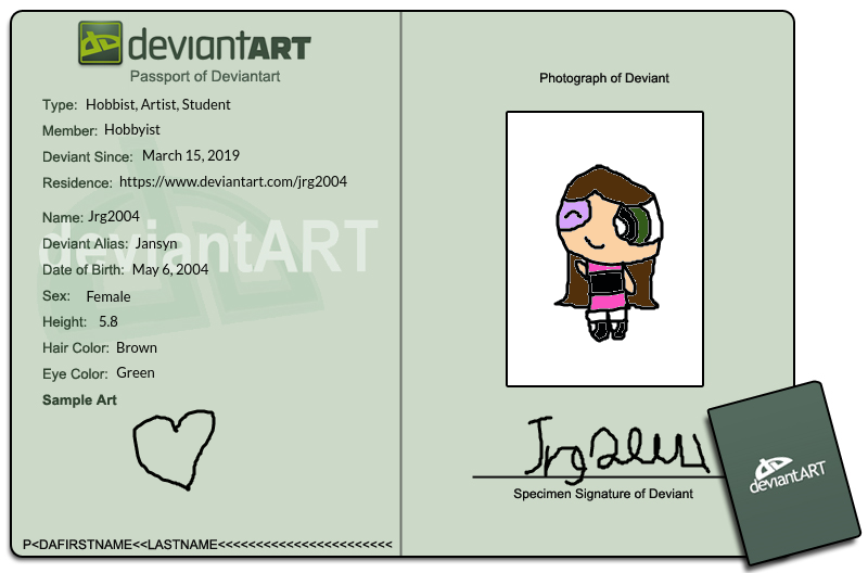 My Deviantart Passport ID Card by jrg2004 on DeviantArt