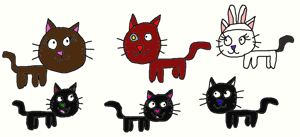The Rainbow Heart Agents as Cats by jrg2004 on DeviantArt