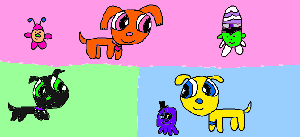 Powerpups on a bed by jrg2004 on DeviantArt
