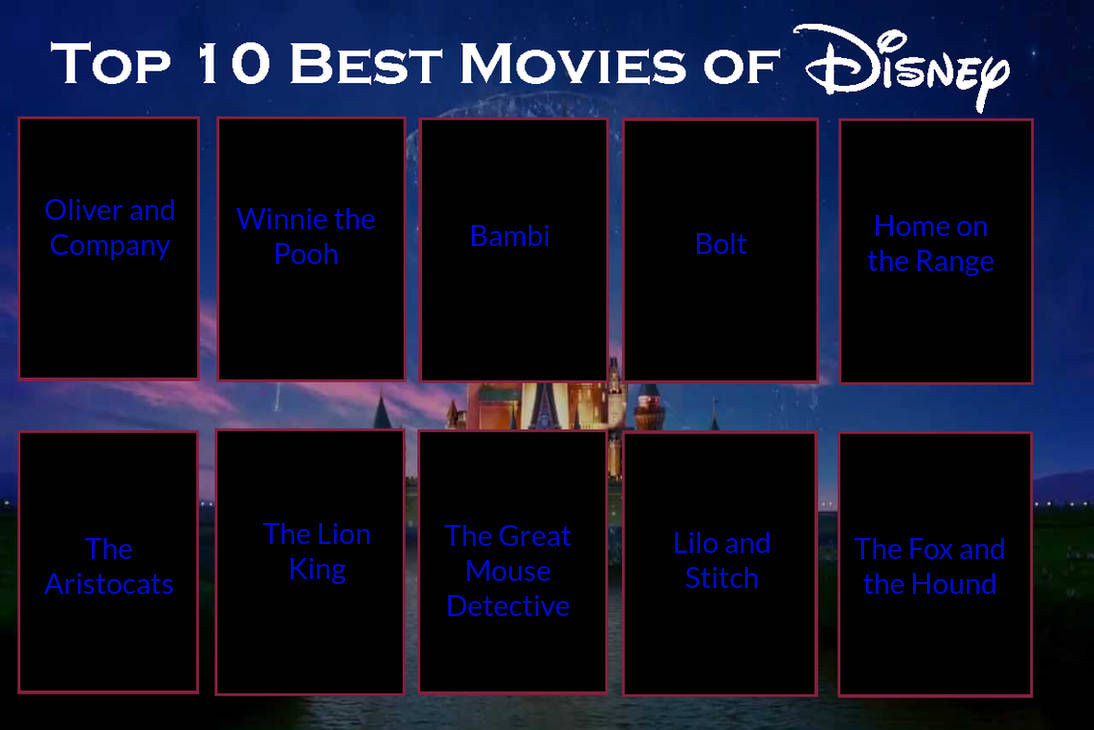 My Top 10 Best Movies of Disney by jrg2004 on DeviantArt